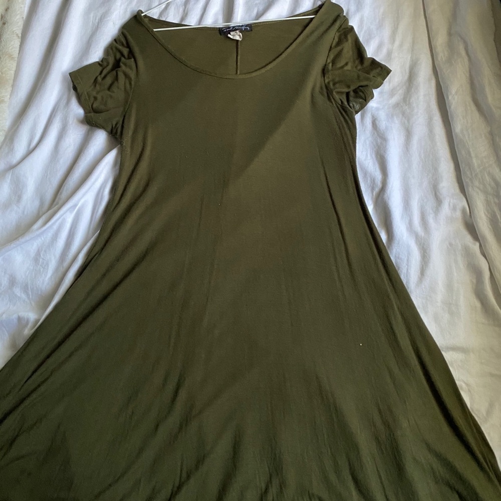 Olive T-shirt dress